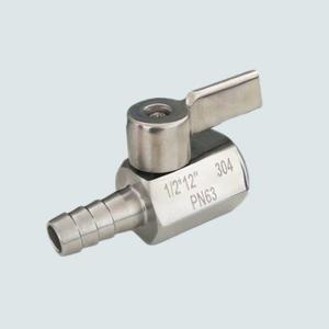 Mini Ball Valve Stainless Steel Female to Barb