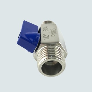 Mini Ball Valve Stainless Steel Male to Male